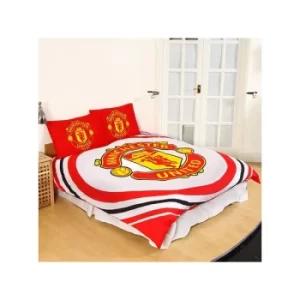 Image of Man Utd Pulse Double Duvet and Pillow Case Set Reversible