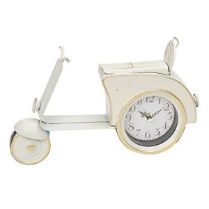 Image of HOMETIME? Vintage Cream & Gold Scooter Mantel Clock