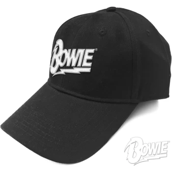 Image of David Bowie - Flash Logo Mens Baseball Cap - Black