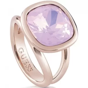 Image of Ladies Guess PVD rose plating CRYSTAL SHADES RING SIZE N
