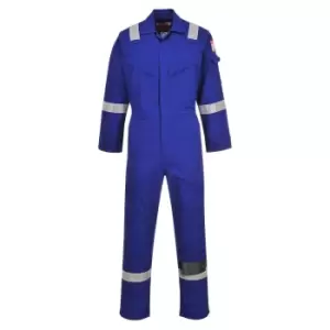Image of Biz Flame Mens Aberdeen Flame Resistant Antistatic Coverall Royal Blue Large 32"