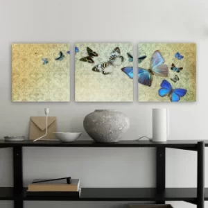 Image of P254182 Multicolor Decorative Canvas Painting (3 Pieces)