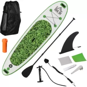 Image of Homcom - 10ft Inflatable Surfing Board W/ Paddle, Fix Bag, Air Pump, Fin, Backpack