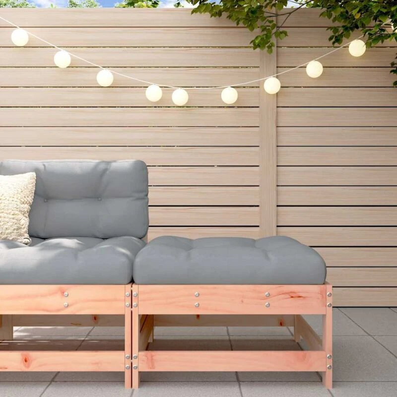 Image of VIDAXL Garden Footstool with Cushion Solid Wood Douglas Vidaxl 8720845802127