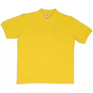 Image of SG Mens Ring-Spun Cotton Short Sleeve Polo Shirt (2XL) (Yellow)