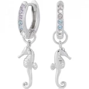 Image of Olivia Burton Under The Sea Seahorse Huggies Silver