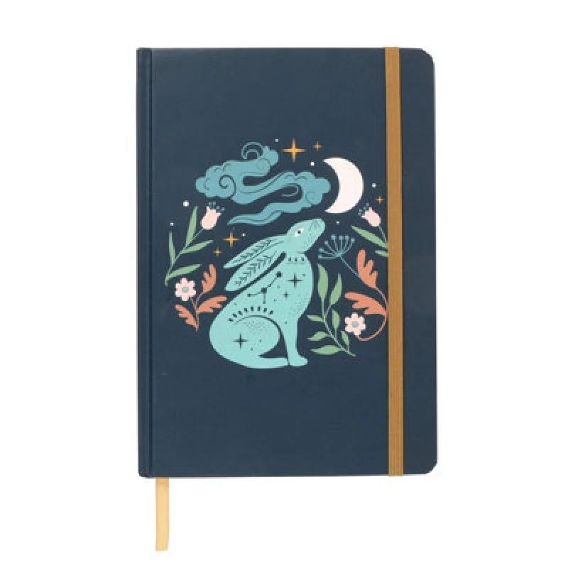 Image of Something Different Something Different Midnight Hare A5 Notebook in Blue Blue One Size Unisex 5063574394703