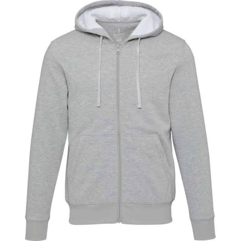 Image of Elevate NXT Mens Natron Sherpa Full Zip Hoodie in Grey Size: XS Grey Male XS