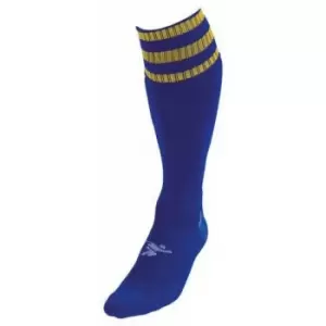 Image of Precision Childrens/Kids Pro Football Socks (12 UK Child-2 UK) (Royal Blue/Gold)
