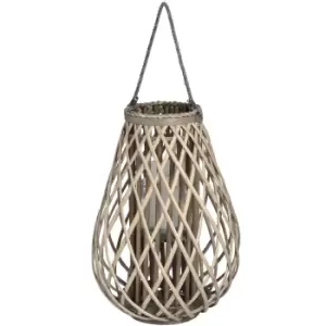 Image of Large Wicker Bulbous Lantern