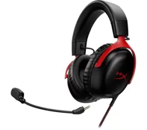 Image of HYPERX Cloud III Gaming Headset - Black & Red, Black,Red