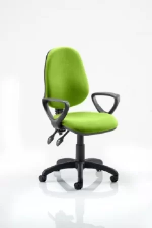 Image of Eclipse II Lever Task Operator Chair Bespoke With Loop Arms In Lime