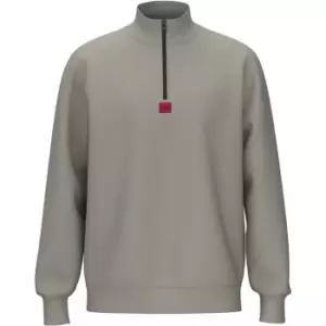 Image of Hugo Durton Quarter Zip Sweatshirt - Beige