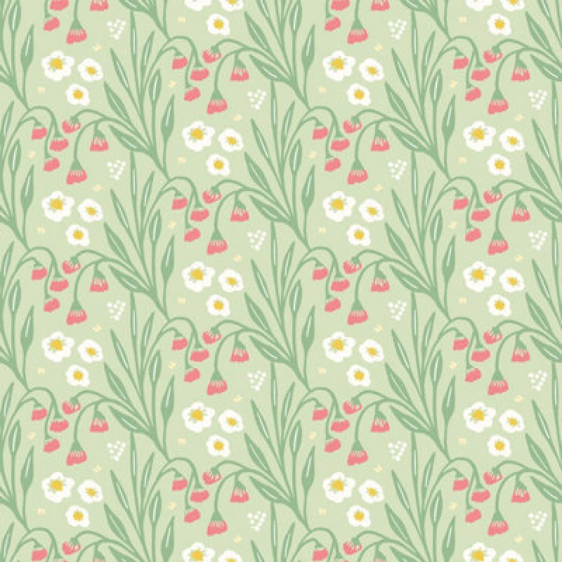 Image of Hoopla Walls Meadow Stripe Pistachio Smooth Matt Wallpaper