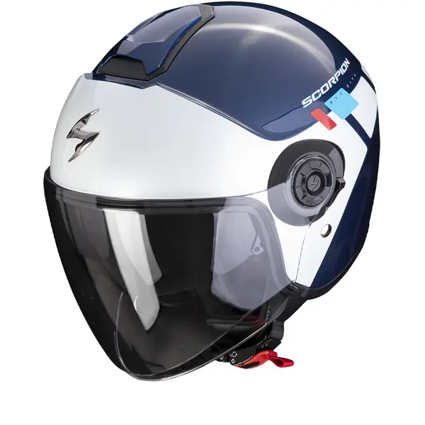 Image of Scorpion Exo-City II Mall Blue-White-Red Jet Helmet L