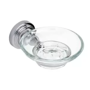 Image of Showerdrape Wall Mounted Chrome / Glass Fidelity Soap Dish