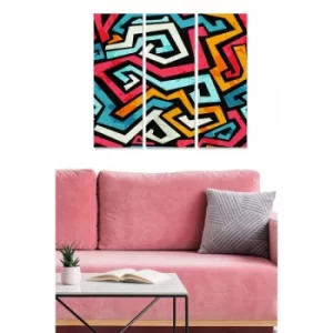 Image of MDF24135121 Multicolor Decorative MDF Painting (3 Pieces)