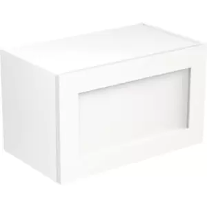 Image of Kitchen Kit Flatpack Shaker Kitchen Cabinet Wall Bridge Unit Ultra Matt 600mm in White MFC
