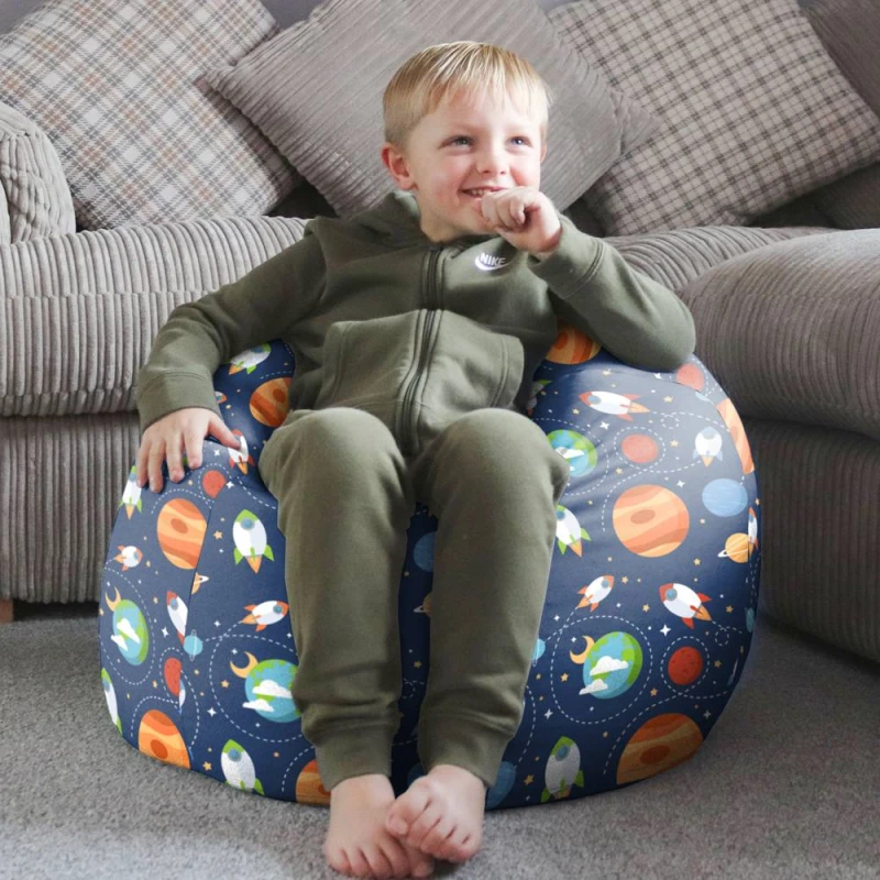 Image of rucomfy Beanbags rucomfy Outer Space Kids Bean Bag Chair - Comfortable Seating for Kids Multicolor Unisex