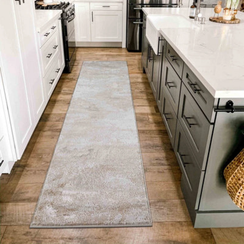 Image of Onyx Modern Living Room Rug - Abstract Area Rugs Beige - Runner 60X220 Cm