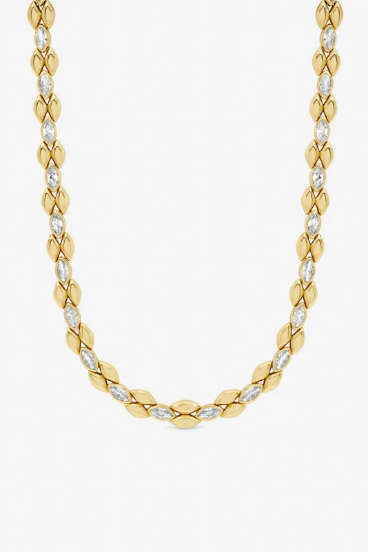 Image of Jon Richard Gold Plated and Crystal Necklace Chain Necklaces One Size Gold 73785110000