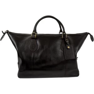 Image of Barbour Unisex Leather Med Travel Explorer Chocolate One