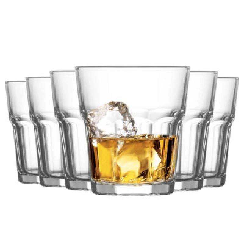 Image of LAV Glassware Lav Aras Whisky Glasses - 305Ml - Clear - Pack Of 6
