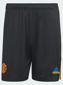 Image of adidas Manchester United 21/22 3rd Shorts - Black, Size S, Men