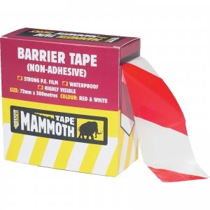 Image of Everbuild Non Adhesive Barrier Tape Red / White 72mm 500m