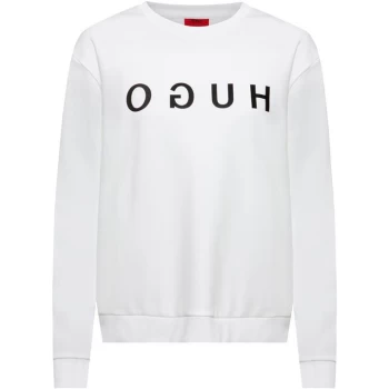Image of Hugo Logo Sweater Ladies - White