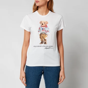 Image of Polo Ralph Lauren Womens Short Sleeve Bear T-Shirt - White - XS