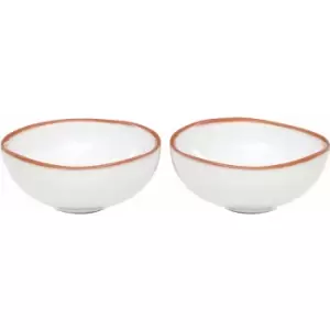Image of Calisto White Glazed Mini Bowls - Set of 2 - Premier Housewares