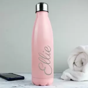 Image of Personalised Metal Insulated Drink Bottle - Pink