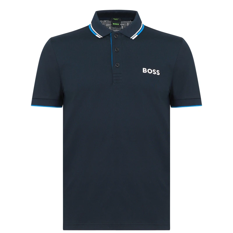 Image of Boss Mens HBG Paddy Pro Premium Cotton Polo Shirt Navy 402 male S