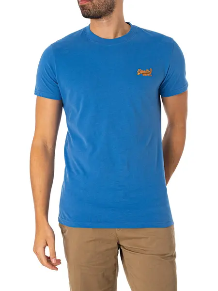 Image of Superdry Vintage Logo EMB T-Shirt Monaco Blue XL