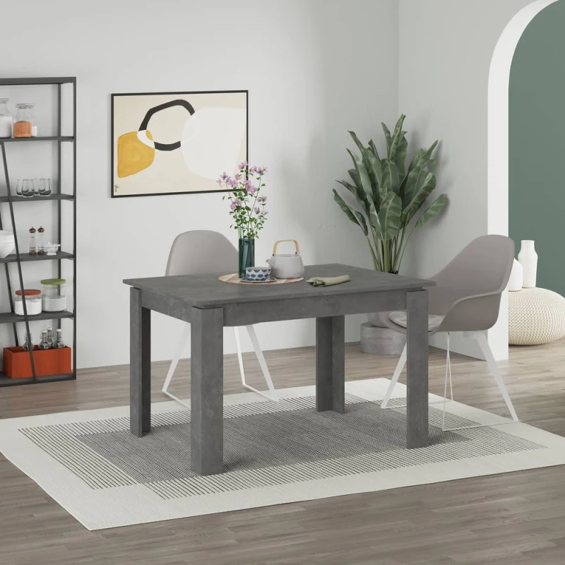 Image of Decortie Tolmen' Extendable Dining Table 120cm 4 Seater in Mid Grey Size: 2 Pack Mid Grey Unisex 2 Pack