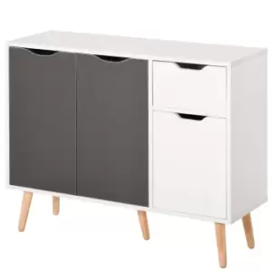 Image of HOMCOM Floor Standing Storage Cabinet With Drawer Grey