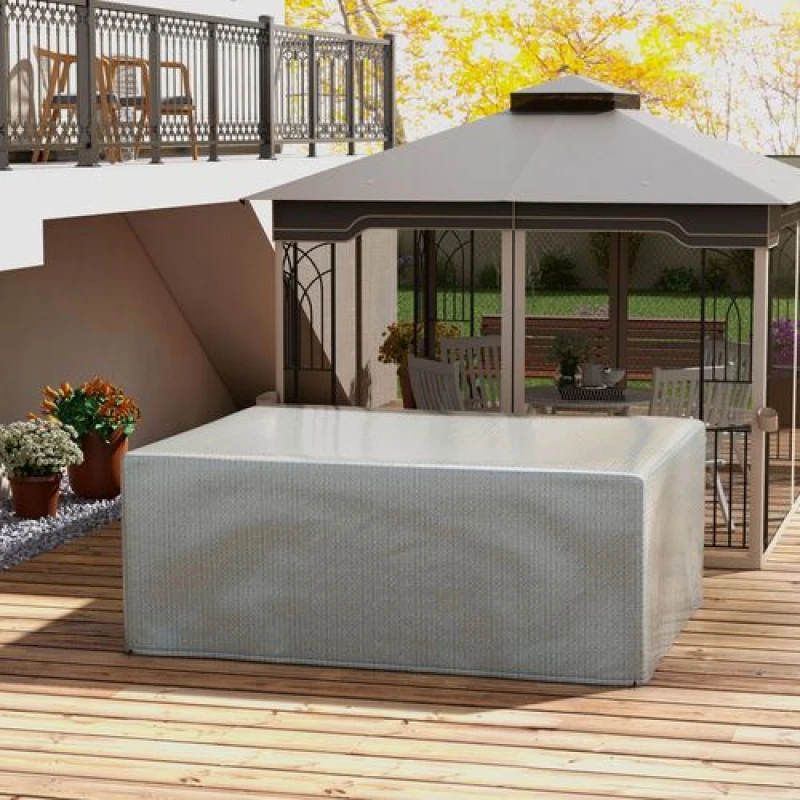 Image of Outsunny 235x190x90cm Large Patio Set Outdoor Garden Furniture Cover Grey 84B-262V00GY