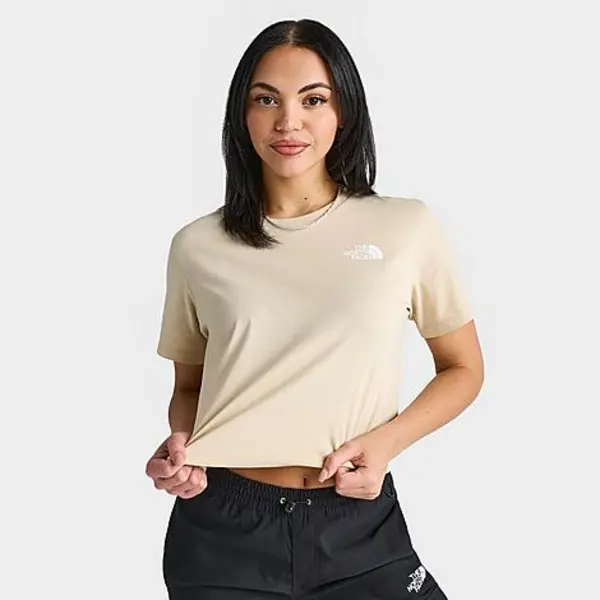 Image of Womens The North Face Inc Half Dome Logo Cropped T-Shirt