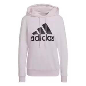 Image of adidas Essentials Relaxed Logo Hoodie Womens - Almost Pink / Black