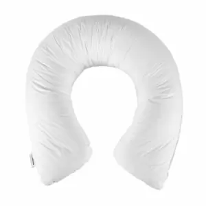 Image of U Shaped Comfort Pregnancy Pillow Goose Feather and Down - White - Homescapes