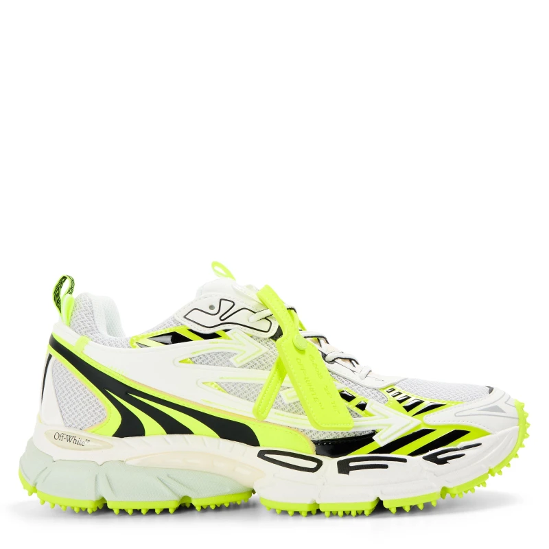 Image of Off White Mens Be Right Back Low-Top Trainers Wht/Yellow Fluo male 6 (39)