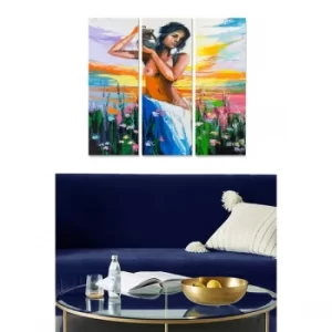 Image of MDF541760263 Multicolor Decorative MDF Painting (3 Pieces)
