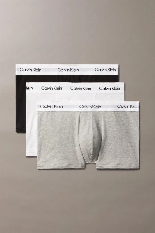 Image of Calvin Klein 3 Pack Icon Relaxed Fit Trunks Grey/White/Black M