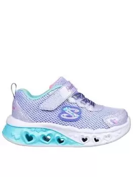 Image of Skechers Toddler Flutter Heart Lights Sparkle Trainer - Purple, Purple, Size 4 Younger