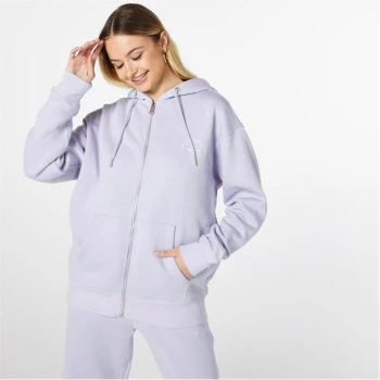 Image of Jack Wills Longline Zip Up Hoodie - Purple