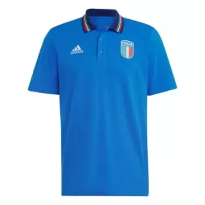 Image of adidas Italy Polo Shirt Mens - Blue