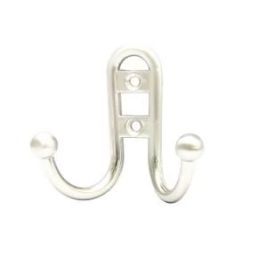 Image of BQ Chrome effect Zinc alloy Double robe hook