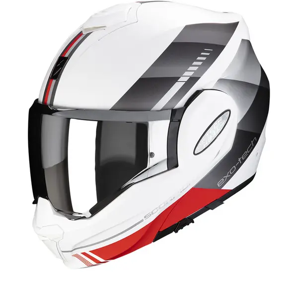 Image of Scorpion Exo-Tech Evo Genre Matt White-Silver-Red XS