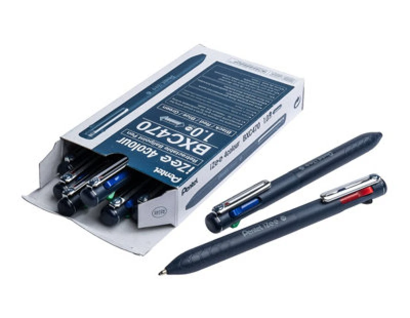 Image of Pentel IZEE 4 Colour Ballpoint Pen Everyday 1.0mm Tip 0.5mm Line...